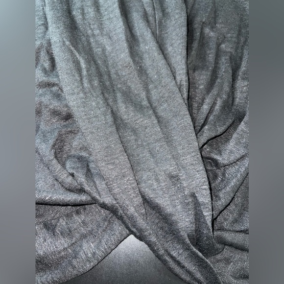 J.Jill Love Linen Solid Black 100% Linen Knot Draped Tank Size 2XL EUC - Picture 2 of 6